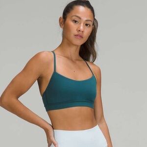 Lululemon Flow Y Nulu Bra Green Jasper